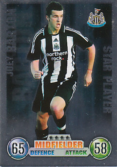 Joey Barton Newcastle United 2007/08 Topps Match Attax Star player #347